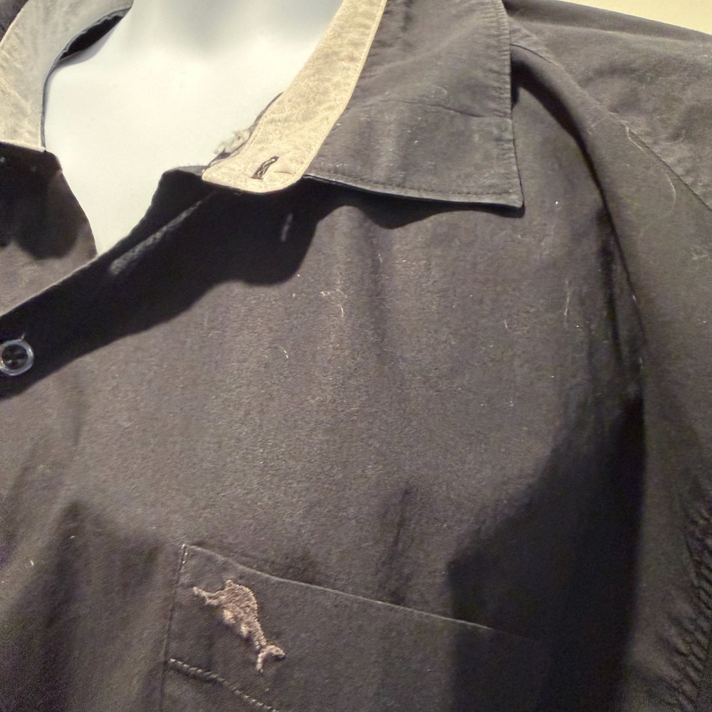 tommy bahama newport coast black buttondown shirt xxxl - Picture 3 of 7